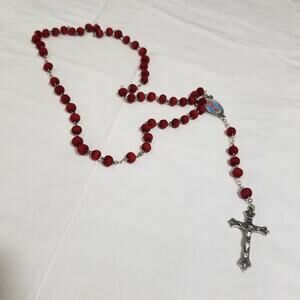 Prayer beads two inches with six inch drop